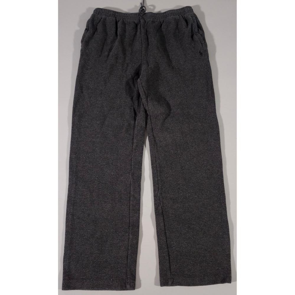 Polo Ralph Lauren Lounge Pants Mens L Gray Cotton Drawstring Sleepwear